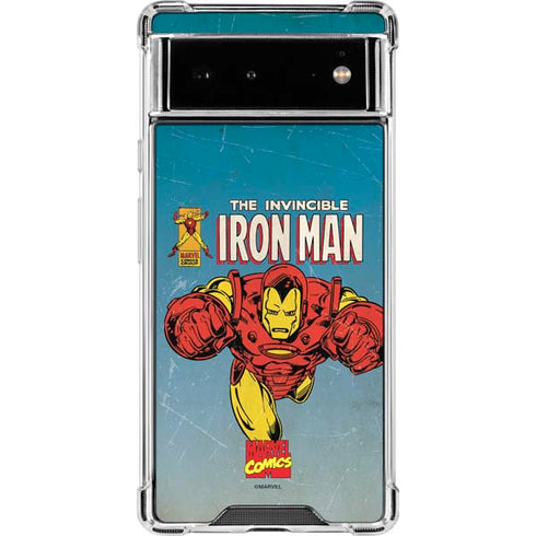 Marvel Classic Comics The Invincible Iron Man Google Pixel 6 Clear Case